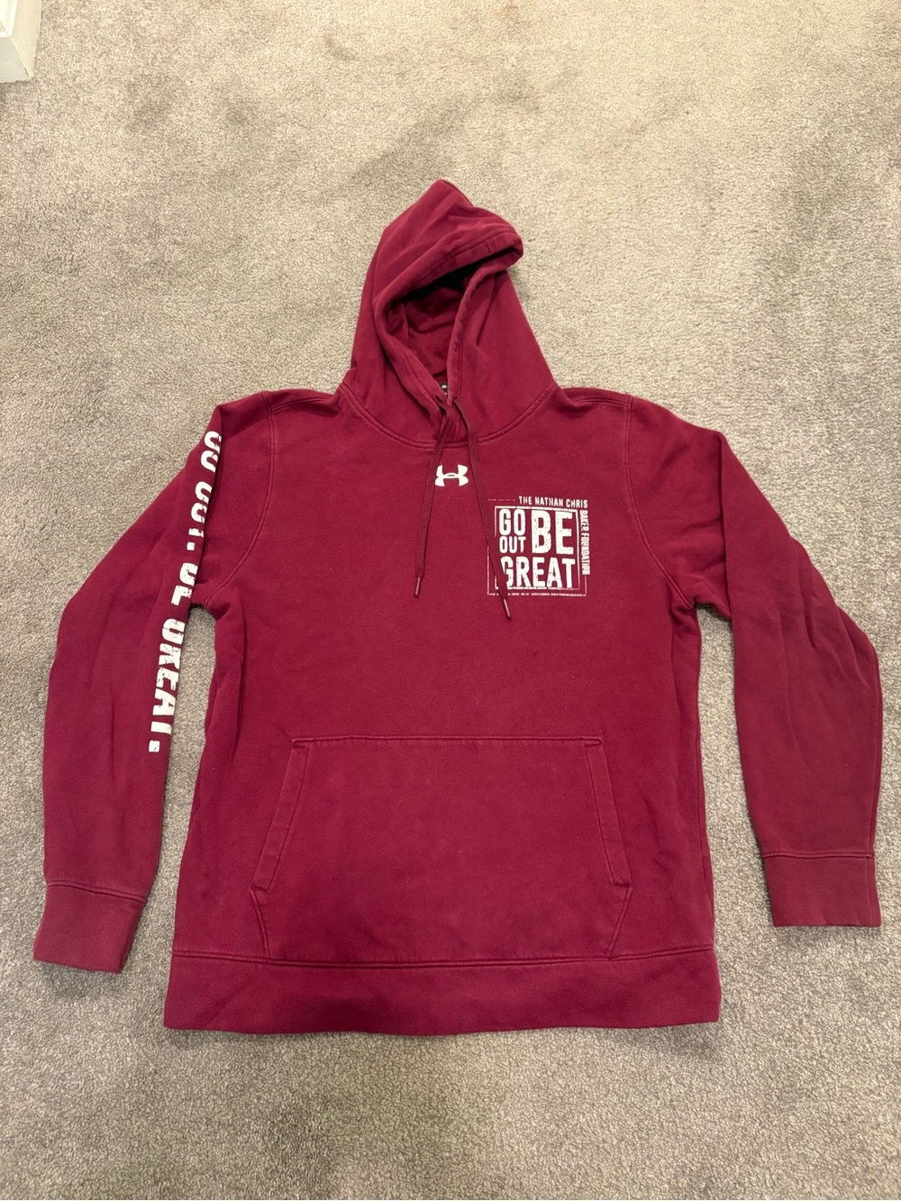 Under Armour Maroon ColdGear Fleece Hoodie